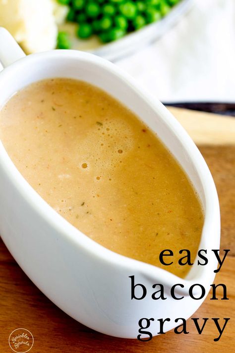 Gravy With Bacon Grease, Bacon Gravy Recipe, Gravy Without Drippings, Easy Homemade Gravy, Ham Gravy, Holiday Meal Prep, Brown Gravy Recipe, Homemade Gravy Recipe, Gravy For Mashed Potatoes