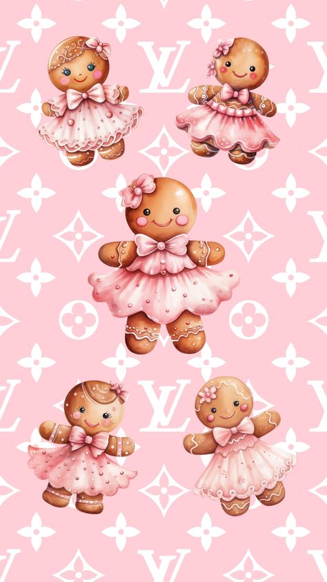 Ginger Bread Wallpaper, Pink Gingerbread Wallpaper, Christmas Theme Wallpaper Iphone, Iphone15 Wallpaper, Pink Christmas Wallpaper Iphone, Pink Xmas Wallpaper, Iphone Wallpaper November, Gingerbread Wallpaper, Pink Christmas Gingerbread