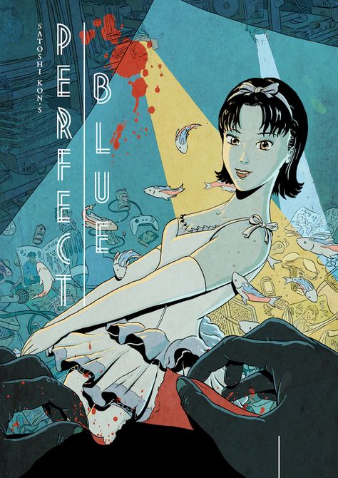 Bringing the Quirk to Corporate Work | Create Anime Perfect Blue, Aesthetic Art Wall, Satoshi Kon, Personajes Studio Ghibli, Anime Wall Prints !!, Perfect Blue, Blue Anime, Wall Paintings, Blue Poster