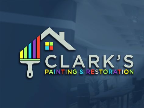 Plumbing Logo, Logo Online Shop, Painting Logo, Real Estate Sign Design, Personal Logo Design, Creative Wall Painting, Youtube Banner Template, Photoshop Design Ideas, Logo Design Typography