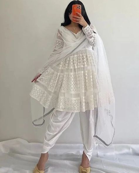 ₹1375 *💥*Launching New Designer Party Wear Look Top ,Dhoti Salwar and Dupatta *👌❤️* *Rate :- 1375 Free Shipping 🚚* R 🧵 *Fabric Detail* 🧵 *Top Fabric * :Faux Georgette With Heavy *Embroidery 5mm Sequence Work With Full Sleeve* *Top Inner* : Micro Cotton *Top Size* : Up To 42 Xl Free Size *(Fully Stiched)* *Top Length* : 33-34 Inches *Top Flair * : 2.5 Meter *Dhoti Salwar* :*Heavy Faux Georgette* *(Fully Stiched Dhoti Styles Xl size and Length is 41-42)* *Dhoti Inner* :Micro Cot... Frock Suit With Dhoti Salwar, Salwar Suit Designs, Full Sleeve Top, Georgette Tops, Pakistani Fancy Dresses, Suit Designs, Top Fabric, Kurti Designs, Full Sleeve