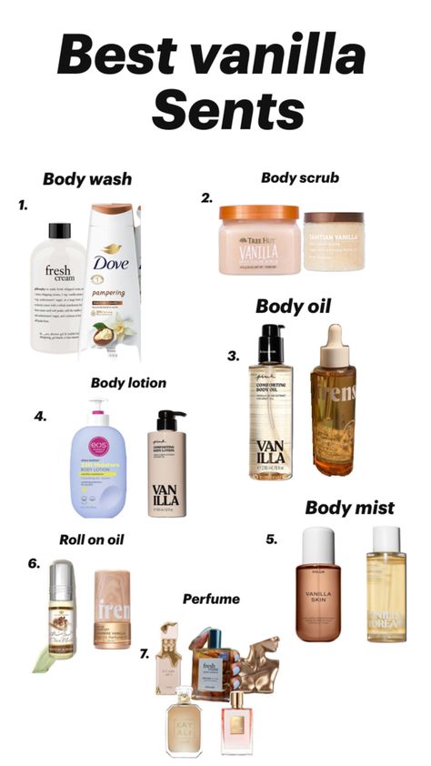 Best Body Care Combo, Best Smell Combos, Combos To Smell Good, Vanilla Perfume Combo, Vanilla Hygiene, How To Smell Like Vanilla, Vanilla Scent Combo, Best Scent Combos, Best Parfum