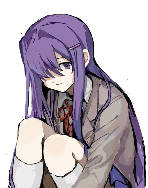 Yuri Doki Doki Literature Club, Yandere Girl, Oki Doki, Doki Doki Literature Club, Doki Doki, Literature Club, Video Game Art, Indie Games, Drawing Reference Poses