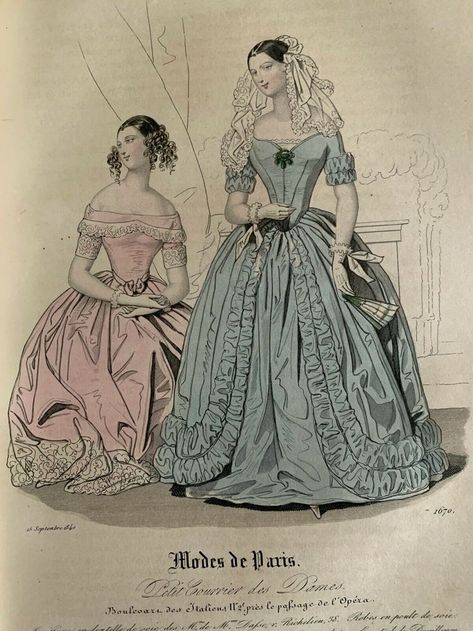 Victorian Crinoline, 1840 Fashion, Fashion Design Illustrations, 1840s Fashion, Little Mermaid Dresses, 18th Century Women, The Underground Railroad, 19th Century Clothing, Vegan Jewelry