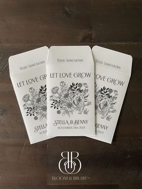 Seed Party Favors, Flower Seeds Wedding Favor, Wildflower Seed Favors, Seed Paper Favors, Eco Friendly Wedding Favors, Country Garden Flowers, Custom Seed Packets, Seed Packets Favors, Seed Favors