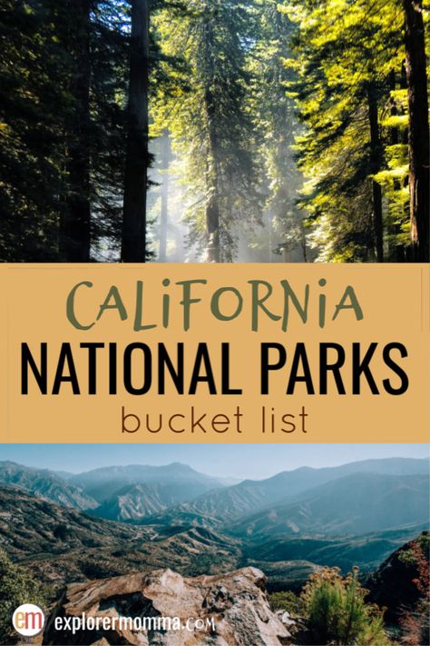 California National Parks Bucket List | Explorer Momma Redwood National Park, National Park Road Trip, Free Checklist, National Parks Usa, California National Parks, National Parks Trip, Us National Parks, Zion National Park, North America Travel