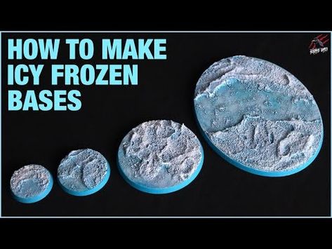 HOW TO MAKE ICE FROZEN SNOW BASES - Quick & Easy - Warhammer, Frostgrave, Dungeons & Dragons - YouTube Warhammer Bases, Frozen Snow, Warhammer Figures, Dungeons Dragons, Warhammer 40k, Dungeons And Dragons, Quick Easy, Help Me, Frozen