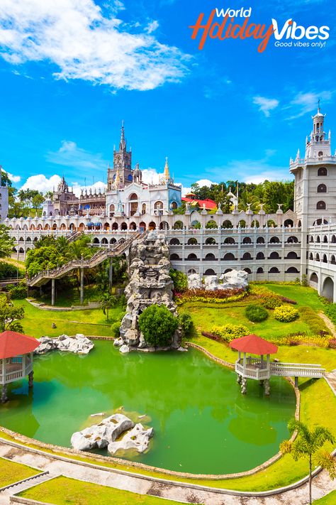 The Catholic Simala Shrine in Sibonga, Cebu, Philippines. Simala Shrine, Central Visayas, Castle Inspiration, Philippines Cebu, Holy Eucharist, Cebu Philippines, Cebu City, Holiday Vibes, South East Asia