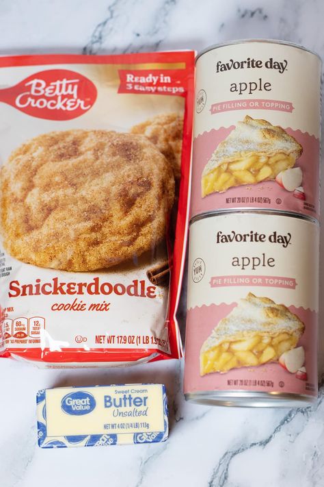 Snickerdoodle Apple Cobbler Easy, Snickerdoodle Mix Recipes, Snickerdoodle Apple Cobbler Betty Crocker, Taste Of Home Apple Snickerdoodle Dump Cake, Snickerdoodle Cobbler Crockpot, Snickerdoodle Cobbler Easy, Dont Mix It Recipes, Apple Snickerdoodle Cobbler, Snickerdoodle Dump Cake Recipes