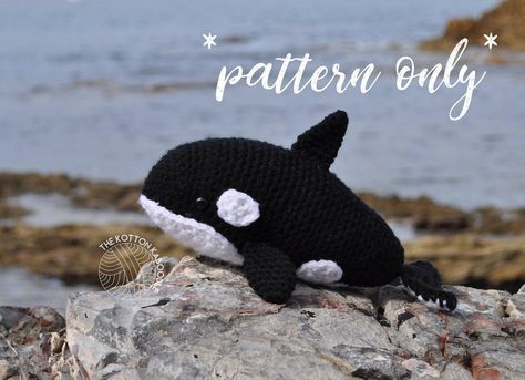 PATTERN DIGITAL DOWNLOAD Ocean the Baby Orca Crochet Stuffed - Etsy Australia Crochet Ocean Animals, Ocean Crochet, Stuffed Animal Pattern, Us Crochet Terms, Crochet Terms, Have A Good Time, Stitch Crochet, Fun Crochet Projects, Diy Crochet Projects