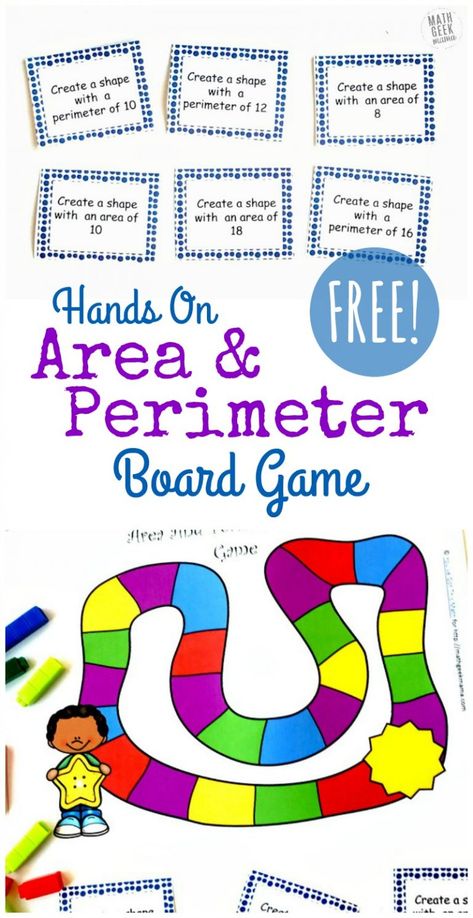 Looking for a new and engaging way to explore area and perimeter? Grab this FREE printable area and perimeter game to give your kids some fun, yet challenging hands on practice! All you need are some cuisinaire rods and you're ready to play. Area And Perimeter Games, Perimeter Games, Easy Math Games, Afterschool Program, Area Games, Area Perimeter, Math Tutoring, Math Lab, Maths Area