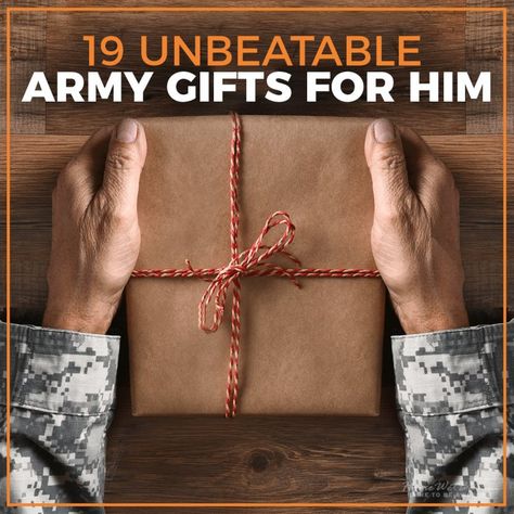 These 19 gifts are absolutely perfect for any member of the US Armed Forces! #armygifts #soldiergifts #militarygifts Gift For Army Boyfriend, Gifts For Army Boyfriend, Gifts For Military Boyfriend, Army Gifts For Him, Army Boyfriend Gifts, Army Graduation Gifts, Military Boyfriend Gifts, Army Boyfriend, Military Boyfriend