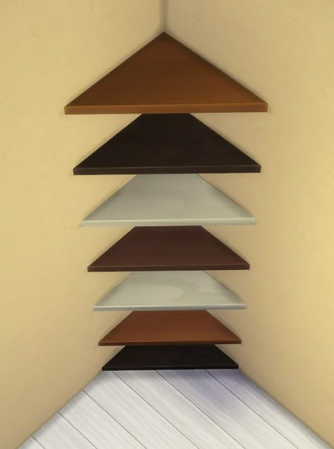 Mod The Sims - The Corner Shelf Mega Minimal Sims 4 Corner Shelf, Ts4cc Wall Decor, Sims4 Shelf Cc, Sims 4 Wall Shelf, Sims 4 Cc Corner Desk, Shelves Sims 4 Cc, S4cc Clutter, Sims 4 Shelves, Sims 4 Mailbox Cc