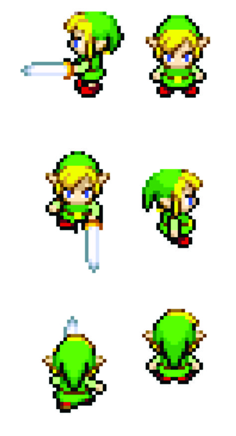 Minish Cap Sprites, 32 Pixel Character, Zelda Link Tattoo, Minish Cap Art, Legend Of Zelda Nails, Legend Of Zelda Pixel Art, Legend Of Zelda Minish Cap, Zelda Nails, Link Sprite