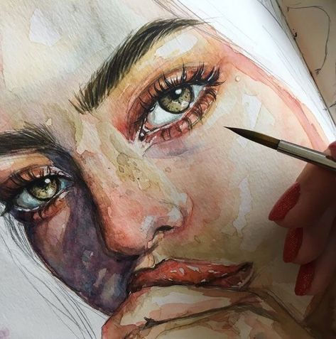 Twisted Series, Arte Inspo, A Pencil, Watercolor Portraits, Art Watercolor, A Drawing, Abstract Artists, Pencil Art, Copic