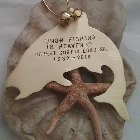 C&T CUSTOM LURES IS HONORED TO MAKE THESE MEMORIAL ORNAMENTS DURING THE HOLIDAYS....  #memorialornament #fishingmemorial #fishinginheaven Fishing In Heaven, Holidays Crafts, Custom Lures, Loss Of Father, Condolence Gift, Best Dad Gifts, Bereavement Gift, Memorial Ornaments, Memorial Keepsakes