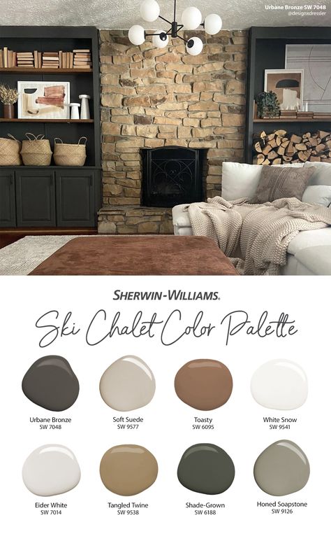 House Color Palettes, House Color Schemes, Ski Chalet, Interior Paint Colors, Paint Palette, Paint Colors For Home, Boho Home, New Wall, Room Colors