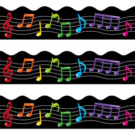 Preschool Music Classroom Decor, Music Border Design, Music Room Bulletin Boards, Classroom Back To School, Music Border, Music Bulletin Board, Wall Decor Music, Music Classroom Decor, Classroom Borders