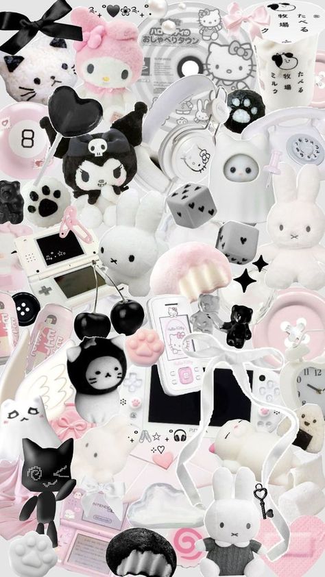 first clutter page ‧₊˚🖇️✩ ₊˚🎧⊹♡ a y2k pink, black + white theme

(background wallpaper sanrio hello kitty kuromi miffy pinkcore soft aesthetic pastel goth kawaii) Pink And Black Aesthetic Coquette, Pink And Black Y2k Aesthetic, White Black Pink Aesthetic, Cute Wallpaper Sanrio, Pink Black White Wallpaper, Kuromi Wallpaper Pink, Pink Y2k Aesthetic Wallpaper, Black And Pink Aesthetic Wallpaper, Black And Pink Wallpaper Aesthetic