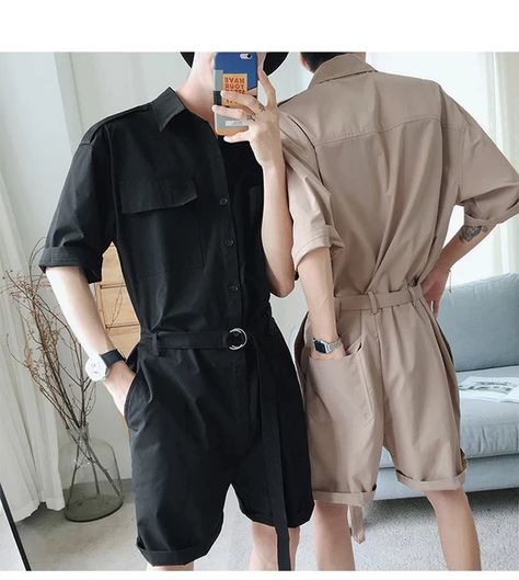 Cargo Fashion, Fashion Overalls, Street Dancing, Baggy Overalls, For Men Clothes, Korean Jeans, Overalls Fashion, Overalls Men, Running Shorts Men