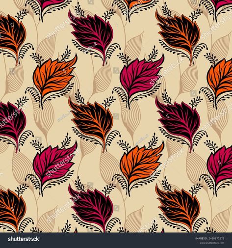 Allover Leaves Skin Colored Pattern Elegant Stock Illustration 2460872173 | Shutterstock Flower Pattern Design Prints, Allover Design, Print Design Art, Allover Pattern, Flower Pattern Design, Flower Art Images, African Pattern, All Over, Skin Color