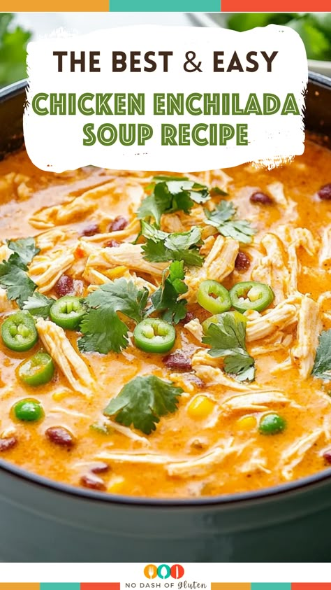 Chicken Enchilada Soup Recipe Chicken Cheese Enchilada Soup, Low Calorie Chicken Enchilada Soup, Sante Fe Chicken Soup, Chicken Enchilada Soup From Chili’s, Chicken Enchilada Soup Stovetop, Enchilada Chicken Recipe, Chicken Enchiladas Soup, Easy Chicken Enchilada Soup, Crockpot Chicken Enchilada Soup