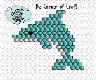 Welcome to the Cozy Corner of Craft: Brick Stitch Dolphin Pattern Dolphin Pattern, Pony Bead Projects, Pony Bead Patterns, A Dolphin, Brick Stitch Pattern, Beaded Jewlery, Seed Bead Patterns, Seed Bead Tutorial, Beaded Earrings Patterns