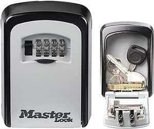 MASTER LOCK Key Safe Wall Mounted, Medium 85 x 119 x 36 mm, Outdoor, Mounting Kit, for Home Office Industries Vehicles, Black & Silver : Amazon.co.uk: DIY & Tools Key Safe, Cool Lock, Key Box, Safe Lock, Security Safes, Bathroom Safety, Key Storage, Classic Wall, Save Power