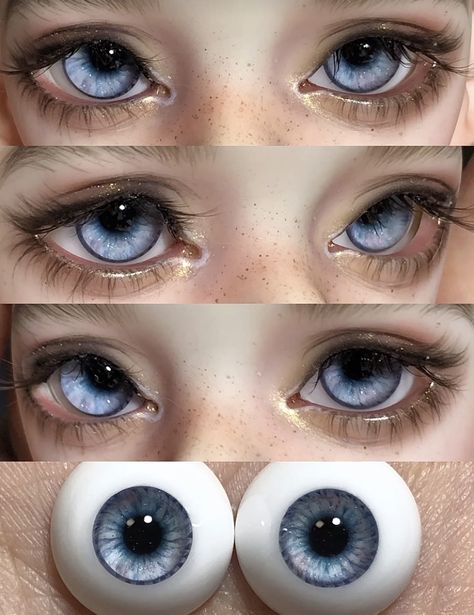 Eye Lens Colour, Bjd Eyes, Doll Face Paint, Eye Texture, Eyeball Art, Glass Dolls, Eyes Artwork, Doll Aesthetic, Shadow Art