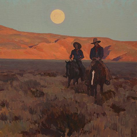 Drifters by Glenn Dean, 20 x 20 Glenn Dean, Western Artwork, Cowboy Aesthetic, Western Wall Art, Cowgirl Aesthetic, Western Aesthetic, Cowboy Art, In The Desert, Western Art