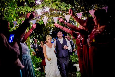 A gorgeous outdoor ceremony, sparklers, and a fire show - get lots of fab ideas from Michelle & Colin's Station House wedding! House Wedding, Fun Diy, Outdoor Ceremony, A Fire, Diy Wedding, Fun Diys, Real Weddings, Weddings, Hotel