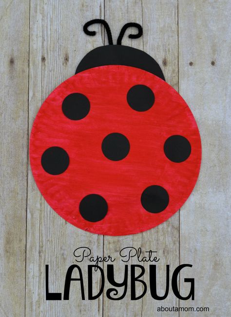 Fun and easy ladybug craft for kids to make! This easy paperplate ladybug is a great activity for a spring unit! Ladybug Craft, Paper Plate Crafts For Kids, Insect Crafts, Diy Summer Crafts, Ladybug Crafts, Bug Crafts, Ladybug Art, Spring Crafts For Kids, Paper Plate Crafts