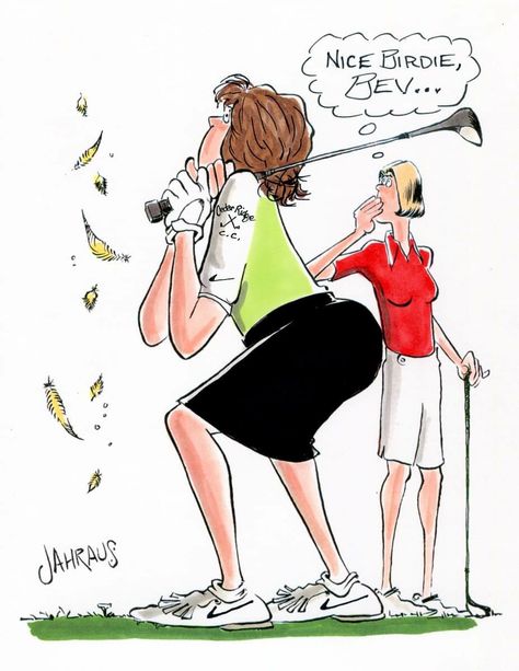 Happy Birthday Golfer Funny, Golf Funny Pictures, Golf Cartoons Funny, Funny Golf Pictures, Golf Cartoons Illustrations, Golf Clip Art, Scary Facts, Golf Art, Golf Quotes