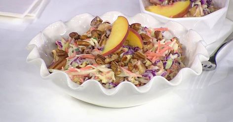 Elevate classic summer coleslaw with these 3 healthy twists! Summer Coleslaw, Joy Bauer, Drinks Recipe, Nutrition And Health, Hot Spices, Slaw Recipes, Coleslaw Recipe, Smash Burger, Alcohol Drinks