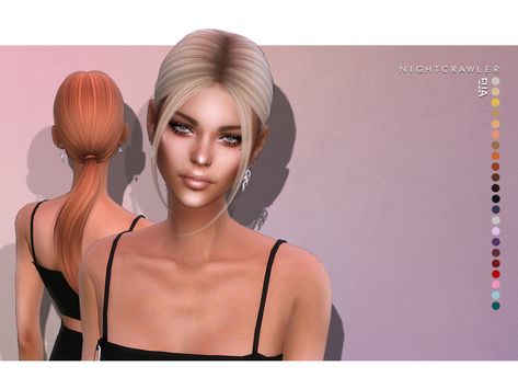 Nightcrawler Sims' Nightcrawler-Ella (HAIR) Sims 4 Cc Medium Wavy Hair, Sims 4 Custom Content Hair Female Hairstyles, Sims 4 Cc Hair Nightcrawler, Sims 4 Cc Hair Alpha Updo, Hair Styles Sims 4 Cc, The Sims 4 Female Hair, Alpha Hair Sims 4, Sketches Hair, Sims 4 Cc Hair