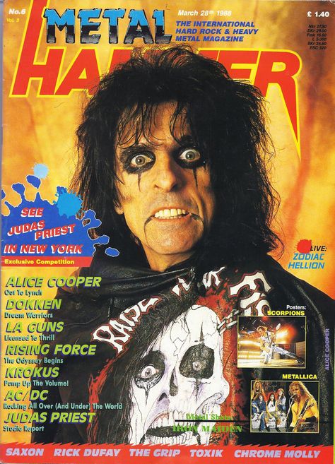 Metal Hammer Magazine, Kerrang Magazine, Bark At The Moon, Acid Rock, Misery Loves Company, Crazy Train, Metal Magazine, Alice Cooper, Judas Priest