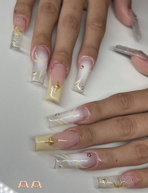 Bling Acrylic Nails Long, Kali Uchis Nail Ideas, Earthy Nails Acrylic, Black French Tip Nail, Acrylic Nails Long, Black French Tip, French Tip Nail Art, Nails Bling, Silver Nail Art