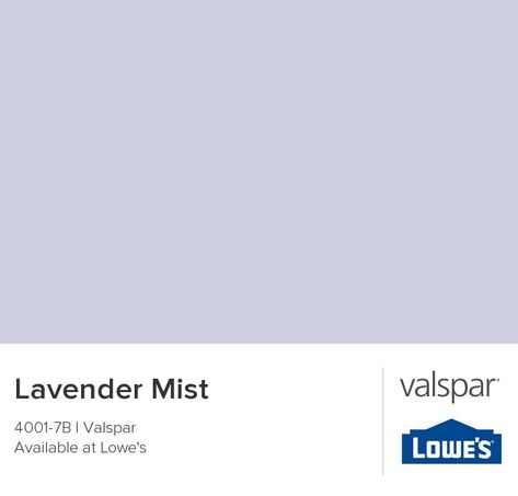 Purple Grey Paint Color, Bedroom Purple And Gray, Kids Bedroom Flooring, Valspar Paint Colors, Purple Paint Colors, Lavender Paint, Valspar Paint, Room Wall Colors, Lavender Mist