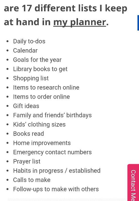 Examples of different lists to keep in your planner. Including daily to-do's, shopping list, friends' & family's birthdays, books to read, gift ideas, etc. Planer Organisation, Studie Hacks, Organization Office, To Do Planner, Schedule Organization, My Planner, Planner Inspiration, Journals & Planners, Planner Organization