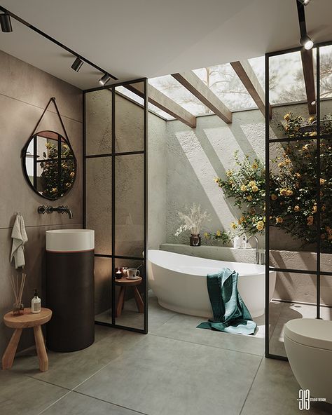 Futuristic Bathroom, Modern Bathroom Trends, Indoor Outdoor Bathroom, Bathroom Layouts, Latest Interior Design, Outdoor Bathrooms, Bathroom Top, Bathroom Trends, Bathroom Design Luxury