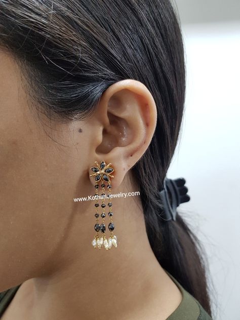 Black Diamonds Ear Rings, Black Beed Earring Gold, Black Diamonds Chains, Black Stone Earrings Gold Indian, Black Beads Earrings Gold, Black Beads Earrings Indian Gold, Black Bead Earrings Gold, Black Beads Ear Rings Gold, Black Stone Earrings Gold