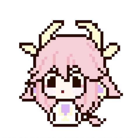 Yae Miko, Cute Anime Wallpaper, Anime Chibi, Pixel Art, Design Projects, Anime Wallpaper, Cross Stitch, Drawings, Anime