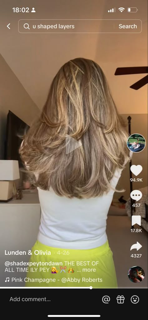 Olivia And Lunden Hair, Olivia Stallings Hair, U Shaped Layered Hair, Lunden And Olivia, Hair Inspo Summer, Curling My Hair, Hair Doo, Short Ombre, Fresh Cuts