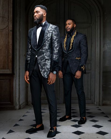 Must-See Collection: Alancruzer Gives Classic Menswear A Colourful Twist | BN Style Black Man Suit Fashion, Gala Attire Men, Men Tuxedo Styles, Black Men Wedding Attire, Men Gala Outfit, Black Men Tuxedo, Suits For Black Men, Gala Outfit Men, Designer Suits Men