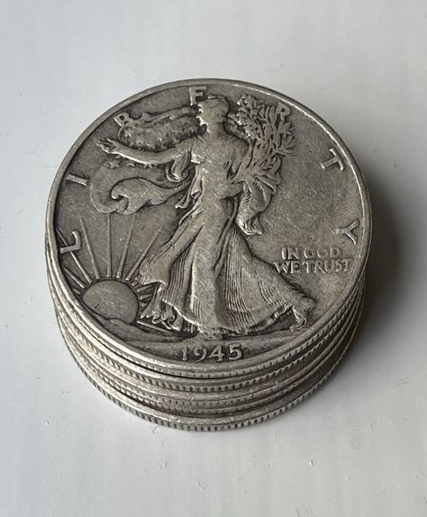 Liberty Walking Half Dollars (1916-1947) for sale | eBay Silver Coins For Sale, Coin Organizer, Old Coins Value, Half Dollar Coin, Rare Coins Worth Money, American Coins, Silver Link Chain, Valuable Coins, Coin Design