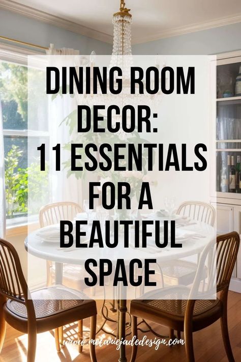 Transform your dining room into the heart of your home! 🍽✨ Dive into these 11 essential decor elements curated to elevate any mealtime gathering. Whether it's a casual brunch or a grand feast, let your space shine with style and elegance. 🥂🌟 #DiningRoomInspiration #HomeDecor #ElegantInteriors Mismatched Dining Room Furniture, Dining Room Styling Farmhouse, Lamps In Dining Room Table, Dining Room Tabletop Decor, Dining Hall Decor Ideas, Elegant Small Dining Room Ideas, Dining Room Must Haves, How To Decorate A Large Dining Room, Dining Room Table Top Decor Ideas