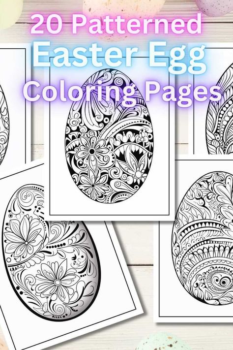 Explore the joy of Easter with these delightful patterned Easter egg coloring pages! From intricate designs to whimsical patterns, these printable pages are perfect for kids and adults alike to unleash their creativity and add a festive touch to the holiday season. Download and print these Easter egg coloring pages now for a fun-filled Easter celebration! #EasterColoringPages #EasterCrafts #DIYEaster #ColoringFun Easter Eggs Coloring Pages, Paint With Tissue Paper, Egg Coloring Pages, Easter Egg Craft, Easter Egg Coloring, Mindfulness Coloring, Egg Coloring, Easter Egg Coloring Pages, Egg Craft