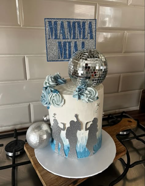 Mama Mia Birthday Cake Ideas, Abba Cake Ideas, Abba Themed Cake, Mama Mia Themed Cake, Abba Cupcakes, Mama Mia Cupcakes, Mamma Mia Cupcakes, Mama Mia Cake Ideas, Mamma Mia Cake 17