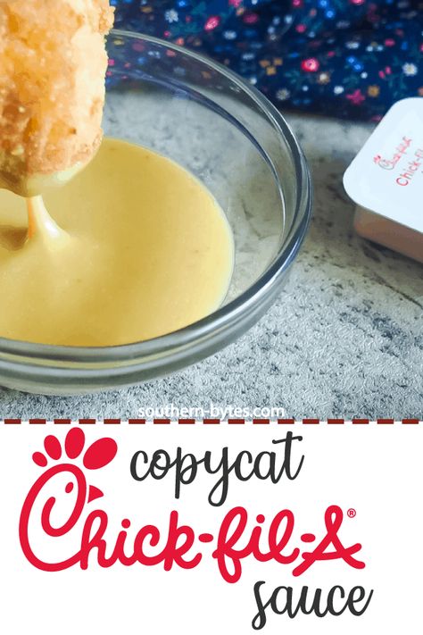 Chick-fil-A sauce is a happy marriage of honey mustard and barbecue sauce. It is sweet, tangy, and is a perfect dipping sauce for french fries and chicken. Click through to get the recipe! #chickfila Sauce For Fried Chicken, Quoina Recipes, Sauce For French Fries, Fries And Chicken, Chick Fil A Recipe, Copycat Food, Homemade Chicken Tenders, Mcdougall Recipes, Easy Sauce Recipe