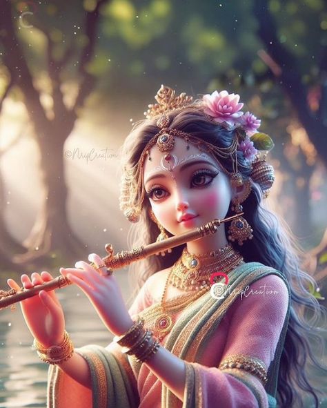 Radha Devi Images, Bal Radha Rani, Radha Rani Aesthetic, Lord Paintings, Goddess Radha, Painting God, Sanatan Dharam, Ig Icons Highlights Aesthetic, Krishna Birthday